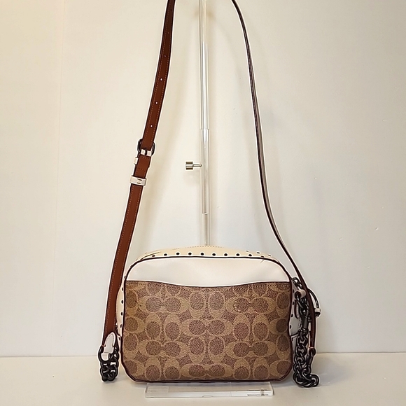 Coach Camera Bag Patches In Signature Tan Chalk - Picture 3 of 16